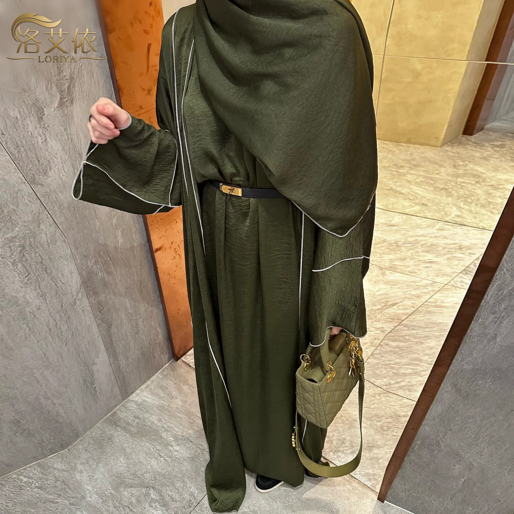 

Ramadan Elegant Maxi Dresses Muslim Abaya Dubai Middle East Türkiye Dubai Solid Hooked Cardigan Dress Women
