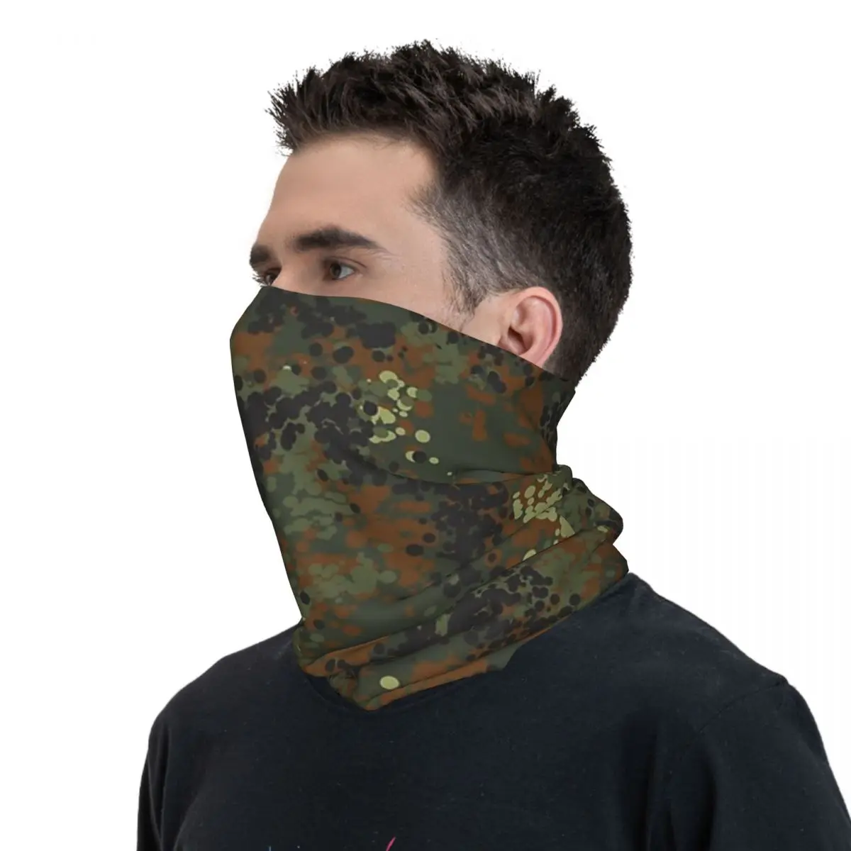 Flecktarn Camouflage Bandana Neck Gaiter Printed Face Scarf Warm FaceMask Running For Men Women Adult All Season cycling bandana neck wrap bandana headscarf cotton bandana neck gaiter bandana neck cover multifunctional bandana camouflage bandana