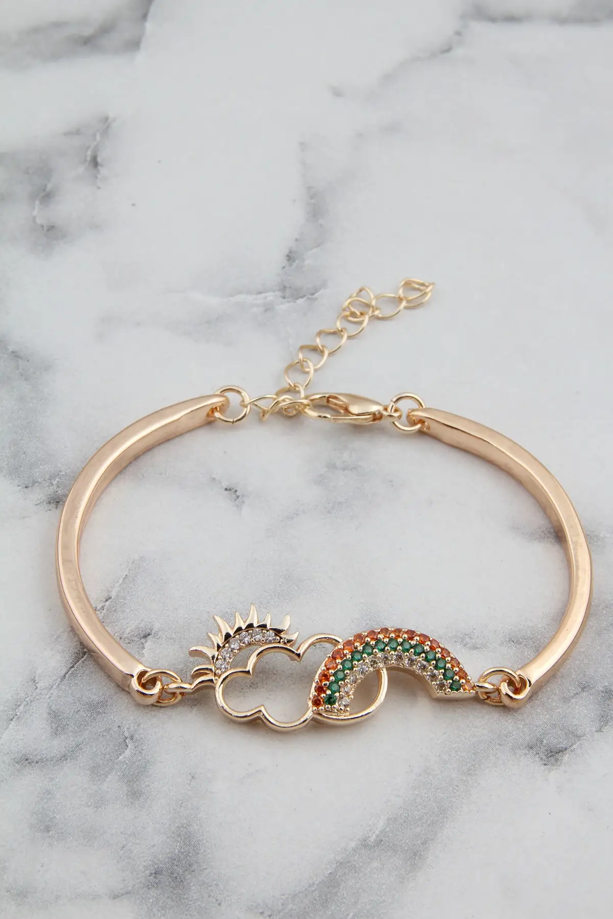 

Rainbow Cloud Sun Zircon Cubic Zirconia Bracelet