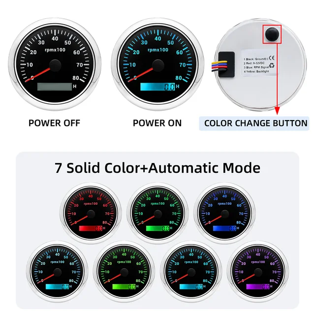 Contagiri Per Auto Contagiri Universale Per - 8000 Giri/min, LED