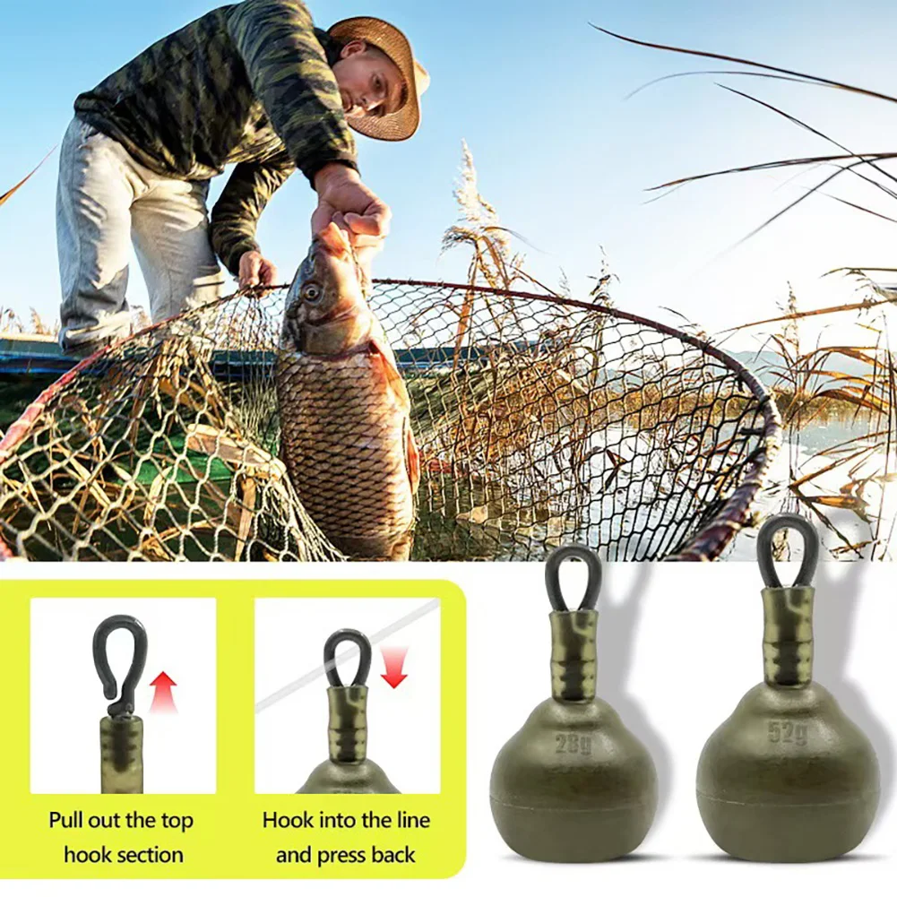 14/28/52g Carp Fishing Back Lead Line Pike Backlead Secure Clip Lead Weight Tackle for Barbel Pike Backleads Fishing Accessories