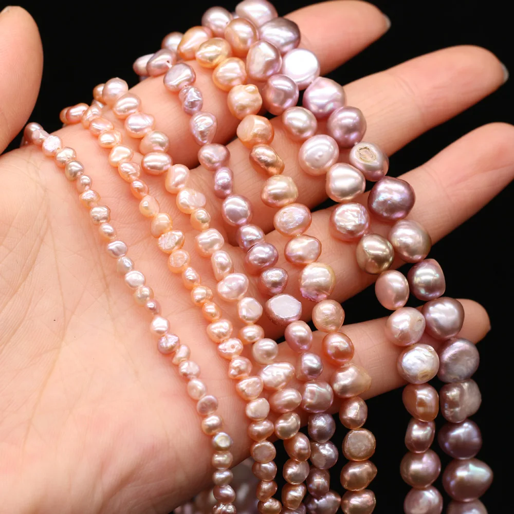 

Pink Purple Natural Freshwater Pearl Cross Hole Two Facets Loose Spacer Beads for Jewelry Making Supplies DIY Necklace Bracelet