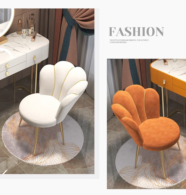 Pink Petal Chair Girls Bedroom Study Nail Salon Clothing Store