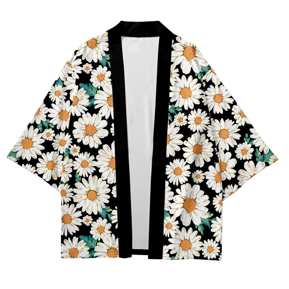 

Plus Size XXS-6XL Daisy Loose Beach Japanese Streetwear Cardigan Women Men Harajuku Haori Kimono Cosplay Yukata Clothes