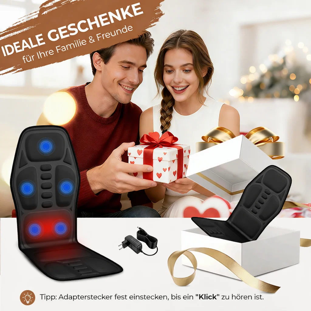 Massage-Sitzkissen mit Heizfunktion, Ganzkörper-Vibration, Rückenmassage-Sitzkissen für Männer & Frauen, Verwendung zu Hause, im Büro, im Auto, Geschenk – Detail 8