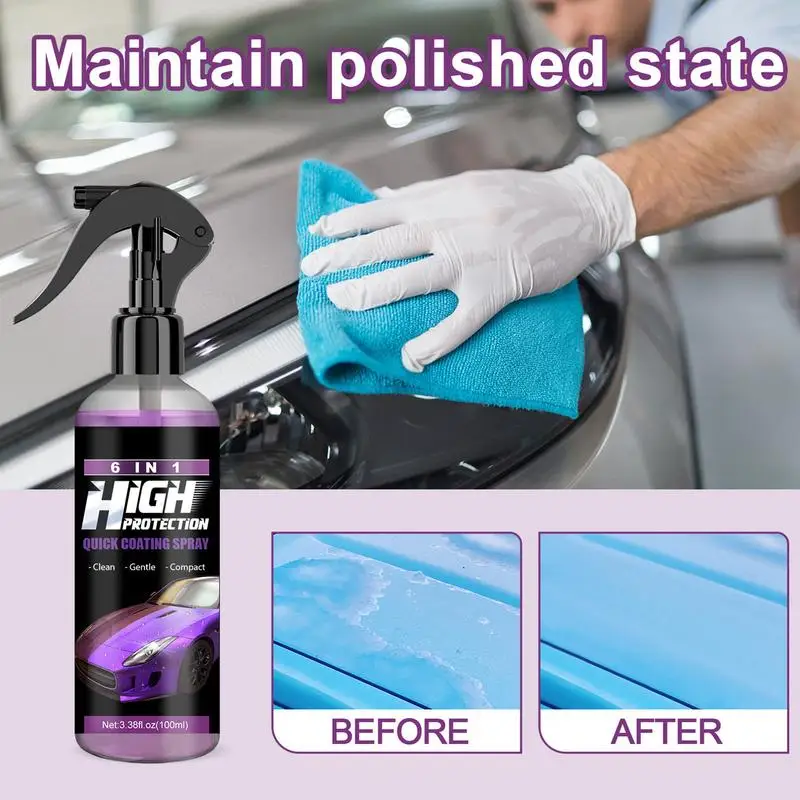 Car Coating Car Scratch Filler 6 In 1 Car Ceramic Coating Spray 100ml Auto Nano Scratch Repair Body Compound