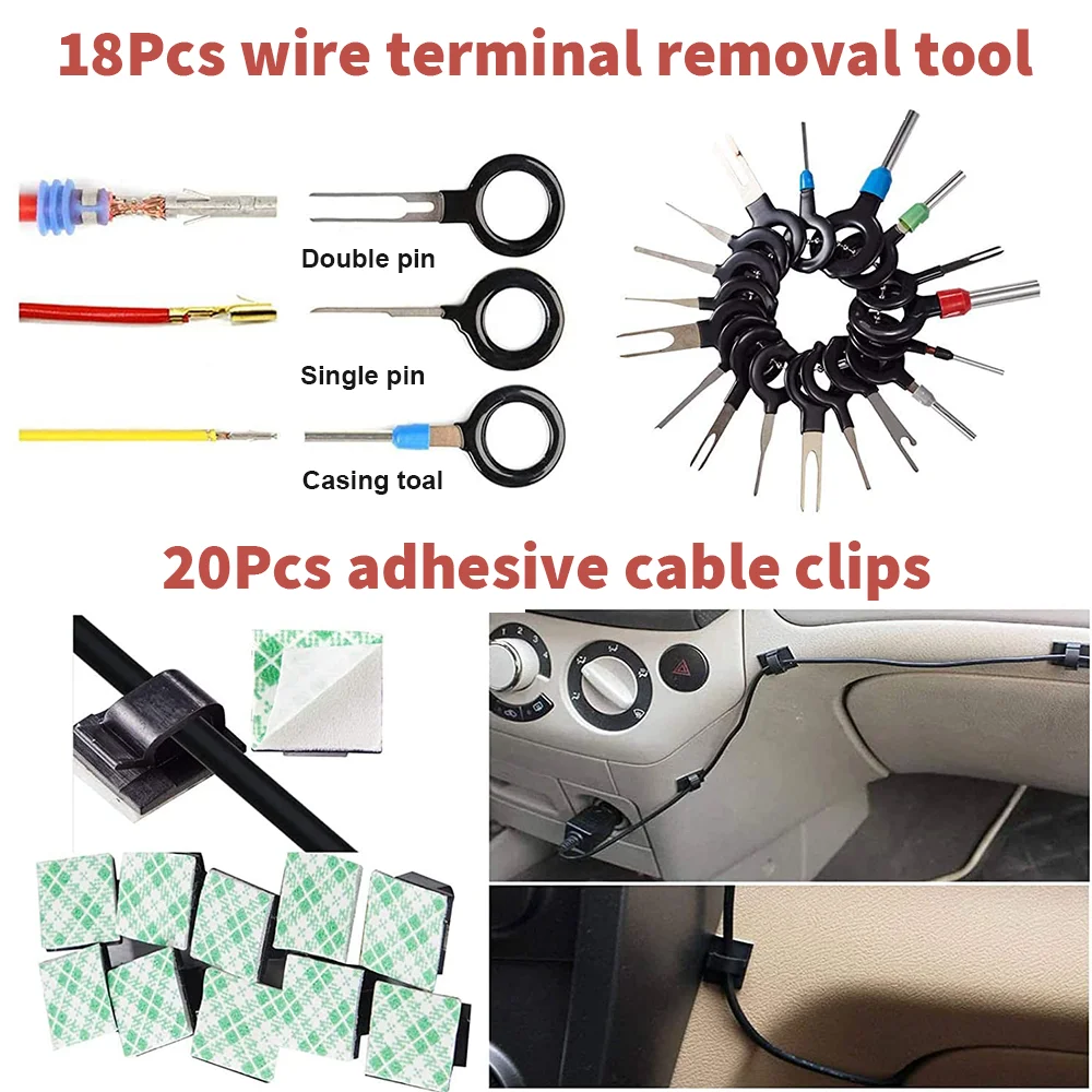 19-teiliges/158-teiliges/238-teiliges Auto-Verkleidungs-Demontagewerkzeug-Set, Auto-Audio-Reparatur, Kunststoff-Hebelwerkzeug, Schraubendreher, DIY-Autopanel-Demontage – Detail 6
