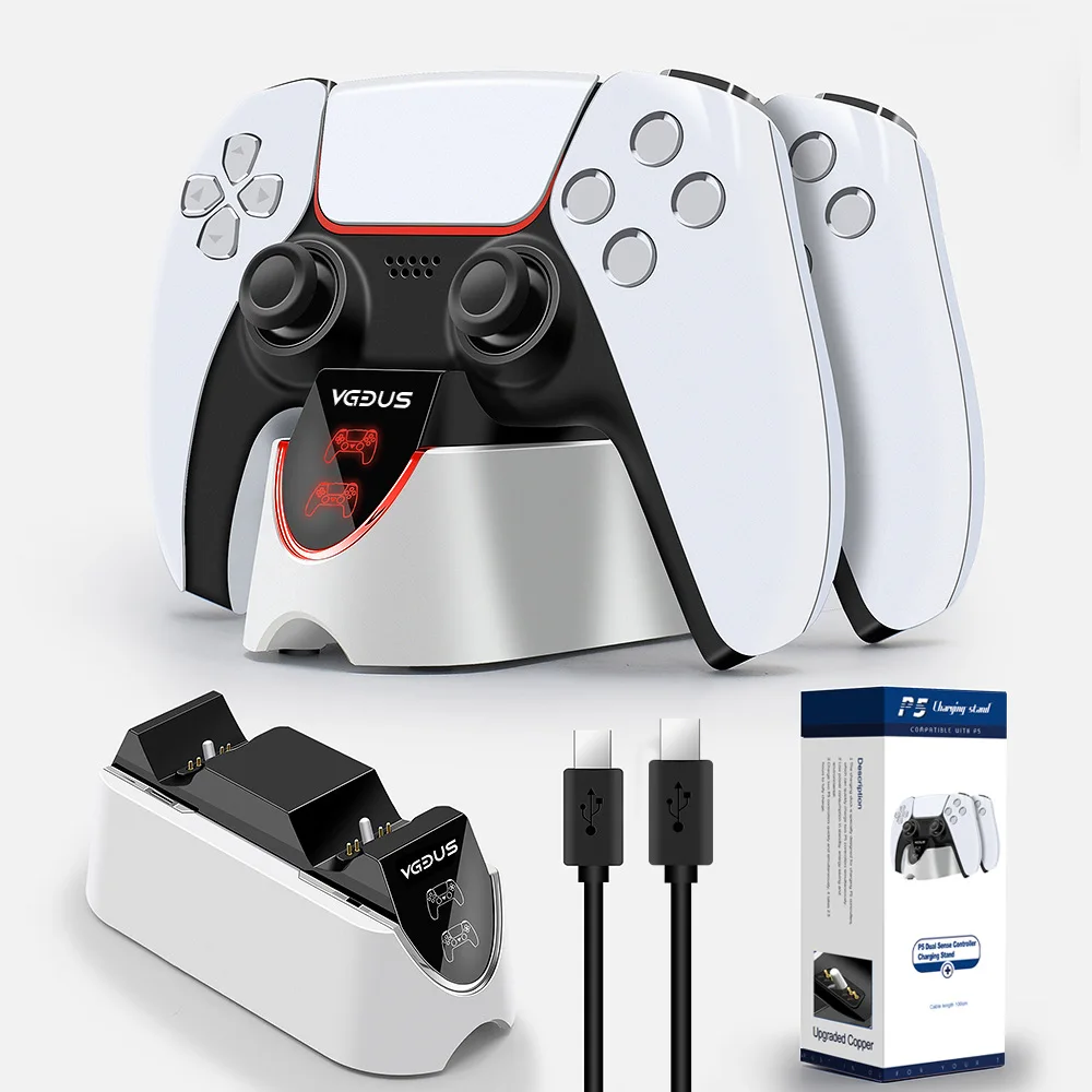 

Charger For PS5 Gamepad Charger Holder Charging Gaming Gamepad Fast Charging Smart Charger playstatíon 5 Accessories