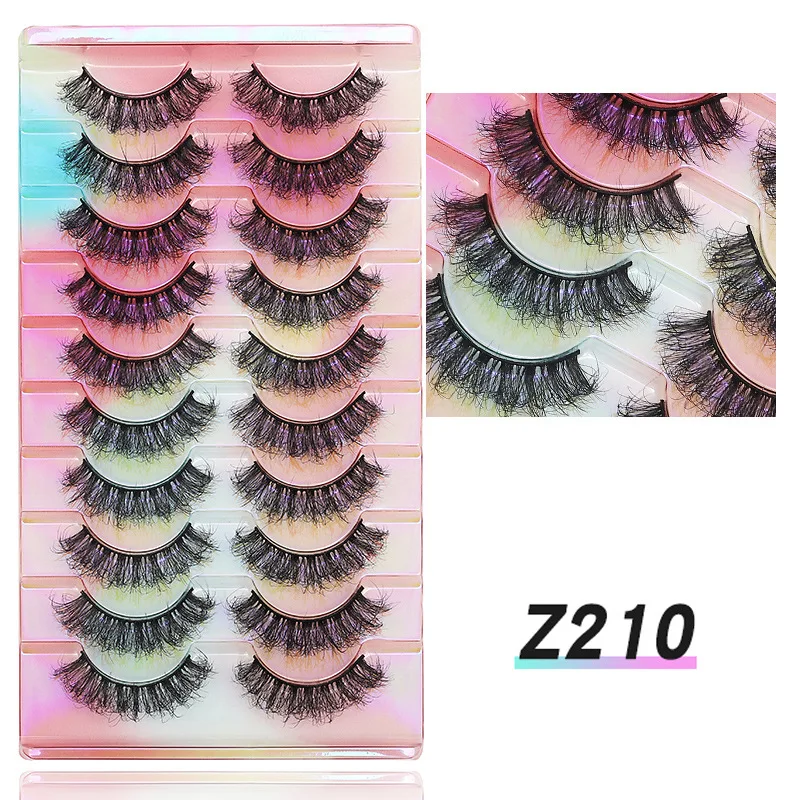 10pairs Mink Eyelashes  Band Lash Extension Natural False Eyelashes Cross Cluster Fairy 3D Faux Big Eye Long Fake Lashe