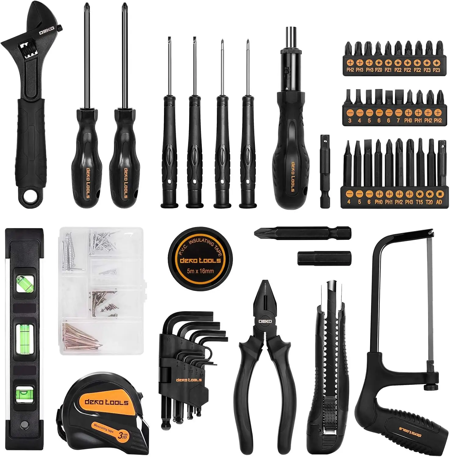 Professional Household Hand Tool Kit with Chrome Vanadium Steel