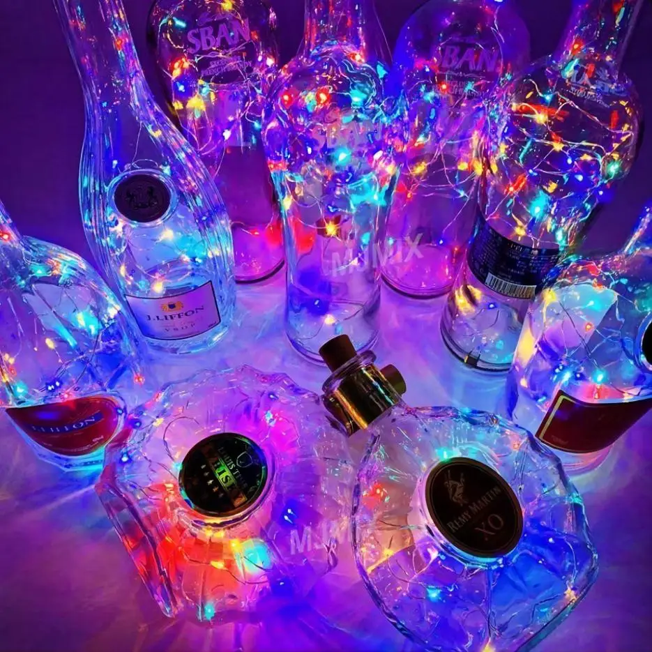 30 Leds Wine Bottle Lights with Cork 3M Cork Lights Fairy Mini String Lights For Liquor Bottles Crafts Party Wedding Decoration yada fashion wine bottle umbrellas toy for kids women 3 folding cartoon rabbit umbrella sun rain uv mini umbrellas gifts ys855