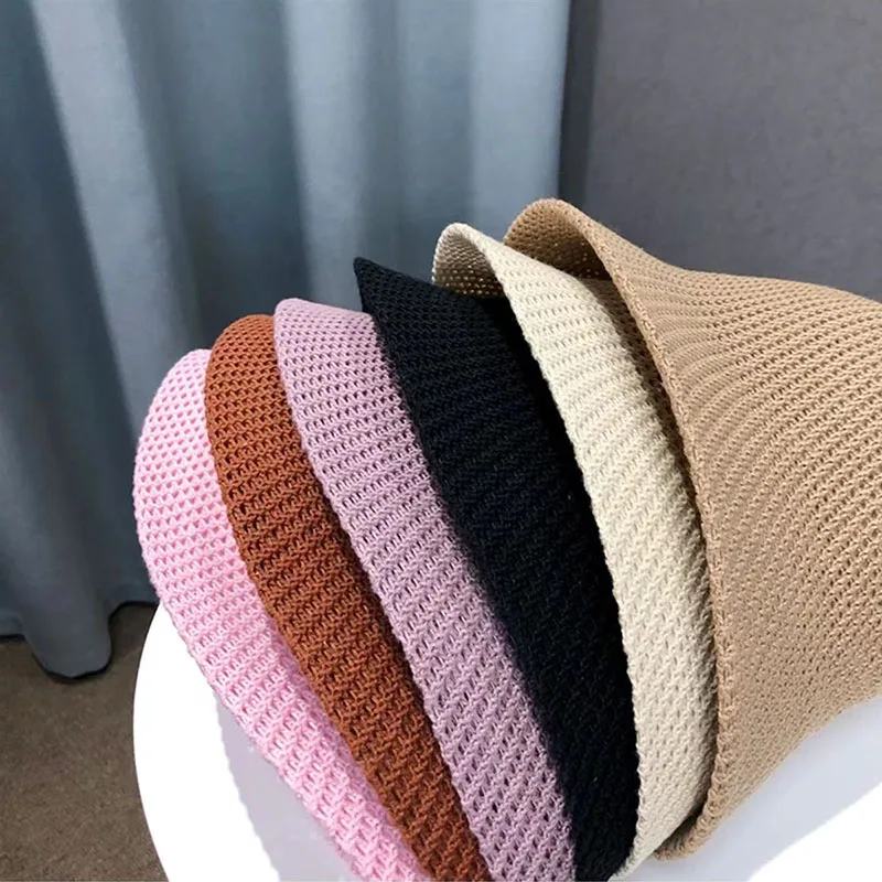 Women Bucket Hat Summer Hollow Out Thin Breathable Sun Hat Female Beach Panama Cap Fold Outdoor Japanese Lesure Fishierman Cap