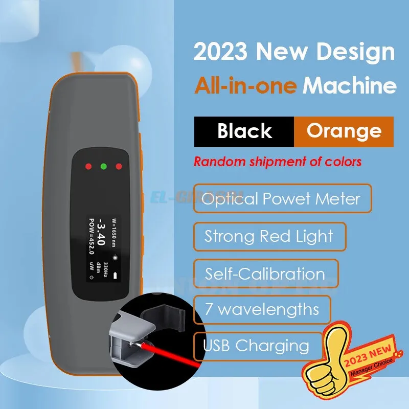 Optical Power Meter 2 in 1 Mini Rechargeable OPM-70~+10dbm/-50~+26dbm Visual Fault Locator VFL 2/5/10/20/30/50mw Built in FTTH