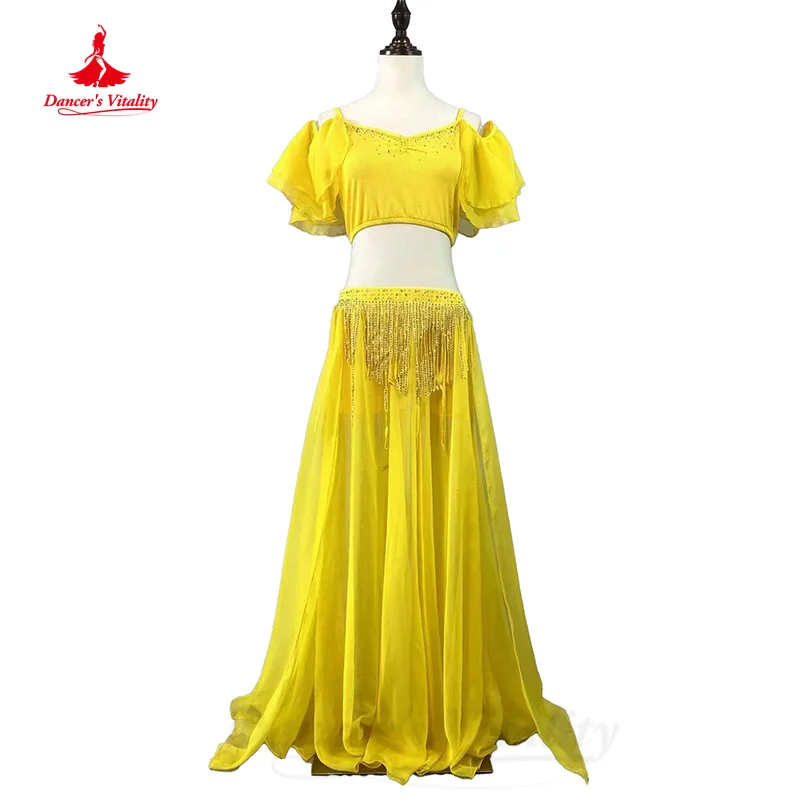 

Женский шифоновый костюм для танцев, элегантный и удобный костюм для восточных танцев