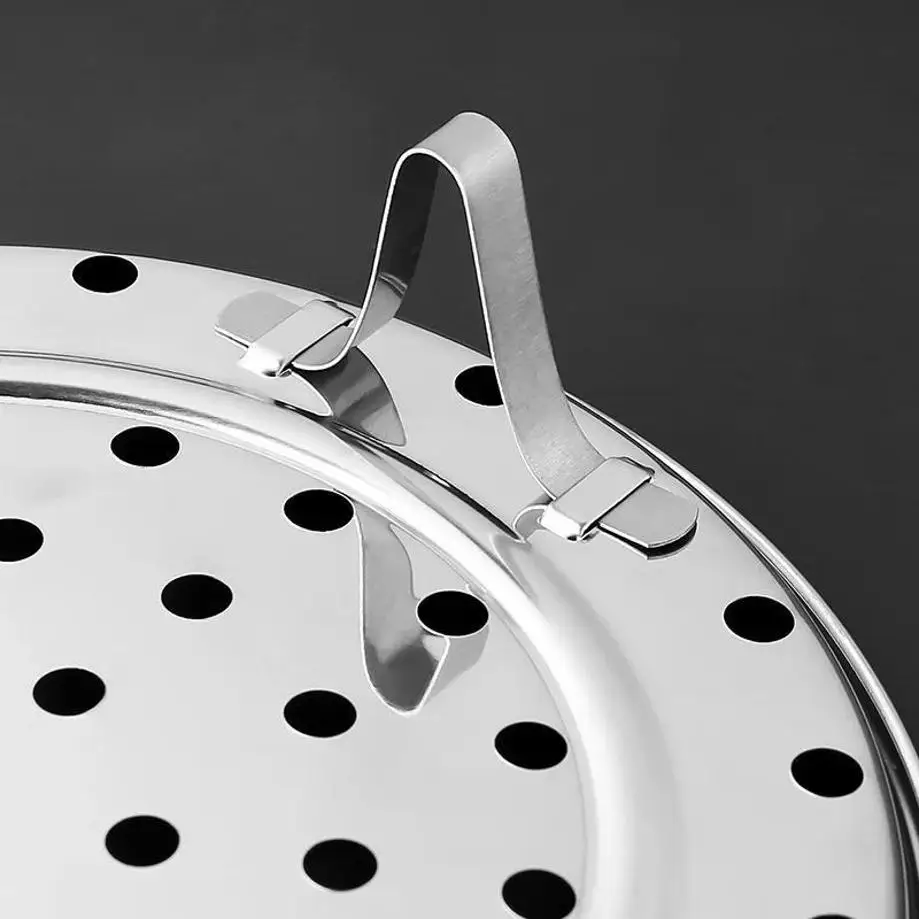 1 Pcs Stackable Stainless Steel Steamer Rack Set Multi-Layer Ventilated Steaming Racks With Holes Kitchen Cooking Tool