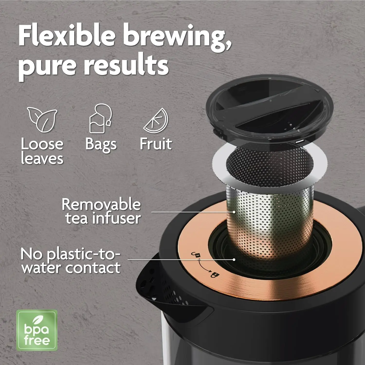 Luxury Tea Set. Electric Kettle with Tea Infuser for Loose Leaf And Ceramic Serving Set. Pot And Cups Set With Wo 4