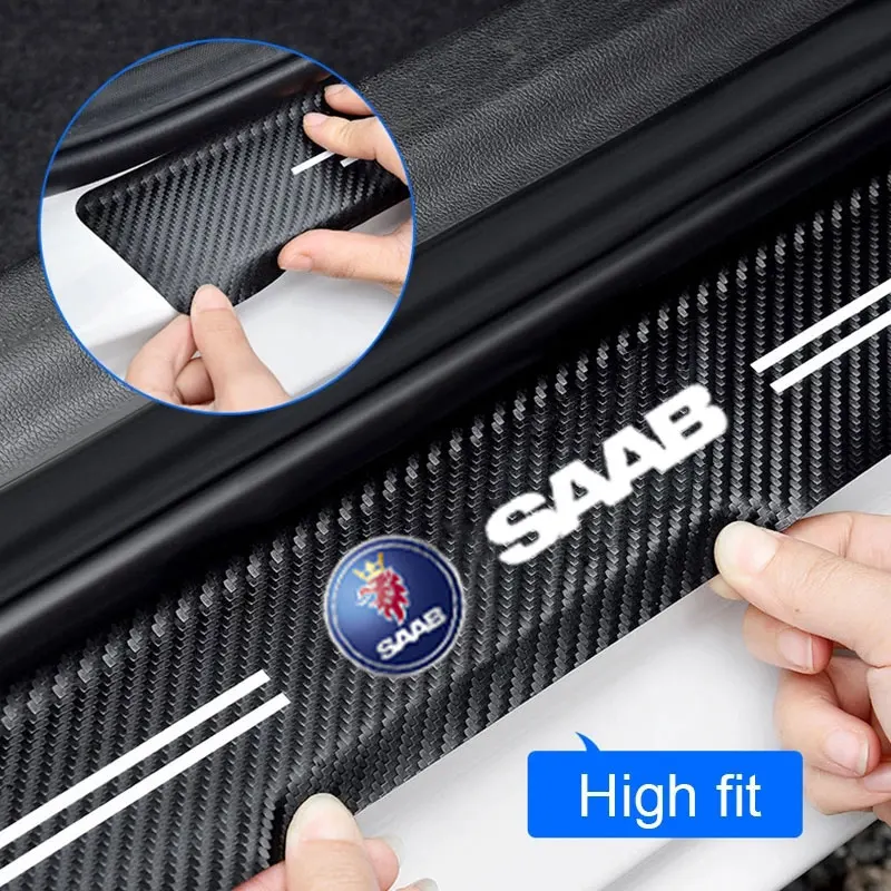 Adesivi In Fibra Di Carbonio Per Davanzale Della Portiera Dell'Auto Antigraffio Per Saab Scania 95 93 9000 9-7 600 99 9-X 97X Turbo X Monster 9-2X Gt7