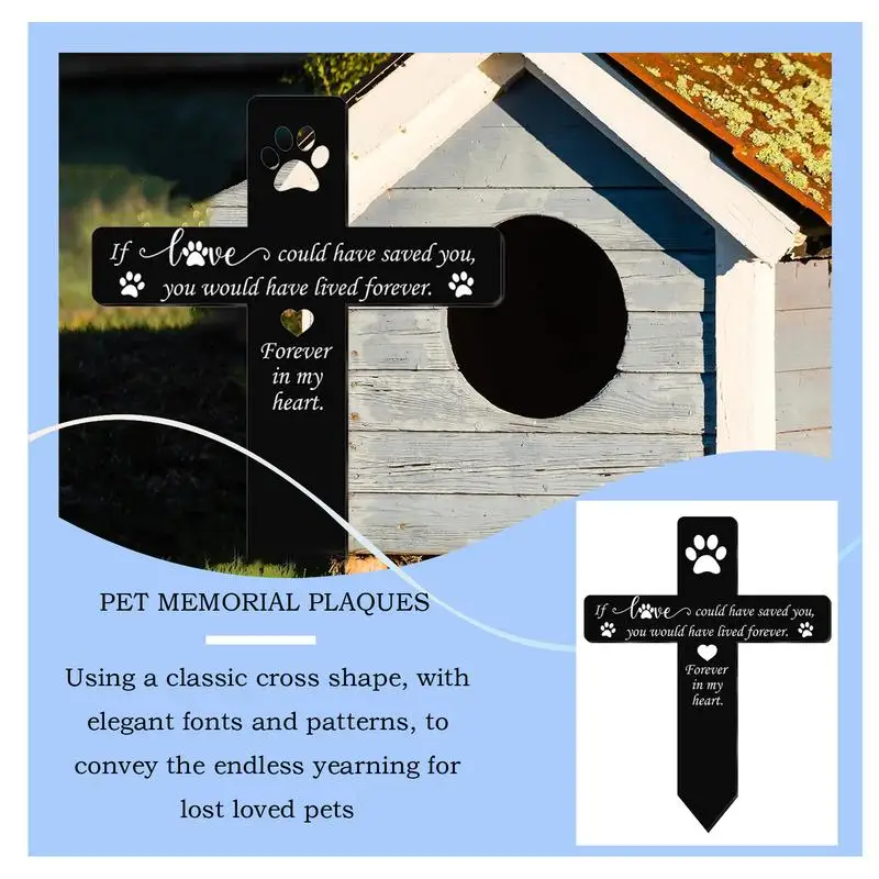 Dog Grave Marker Dog Cemetery Garden Stake Memorial Yard Decorations Pet Loss Outdoor Plaques Claw Sympathy Garden Grave
