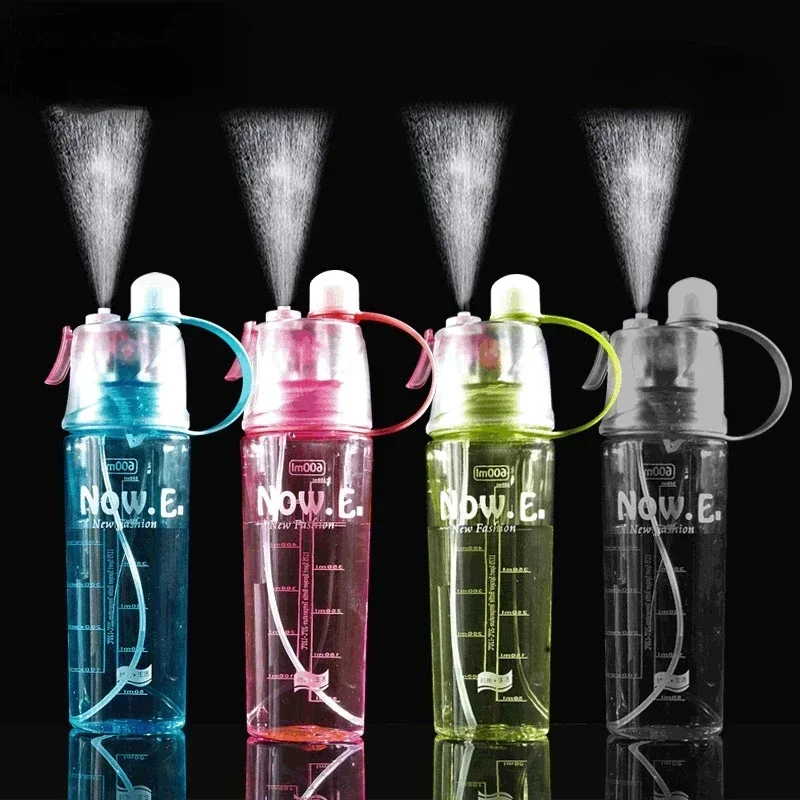 400/600Ml 3 Color Solid Plastic Spray Cool Summer Sport Water Bottle Portable Climbing Outdoor Bike Shaker Bottles Water Bottle Sports Water Bottle Sports Bottle Shaker Bottle Plastic Water Bottle
