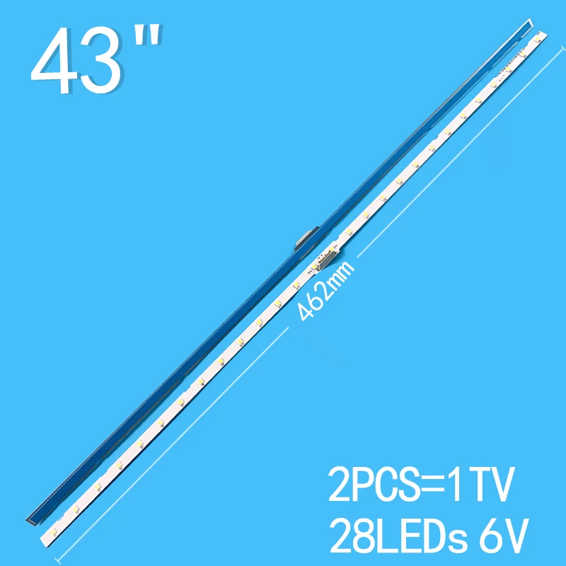 New 2PCS/Lot For 43 Inch LCD TV 43NU7100 UE43NU7100 UN43NU7100 UE43NU7100U AOT 43 NU7100F UE43NU7120U UE43NU7170U BN96-45954A new 2 pcs 28led led backlight strip for samsung ue43nu7100u aot 43 nu7100f ue43nu7120u ue43nu7170u bn96 45954a ue43nu7100