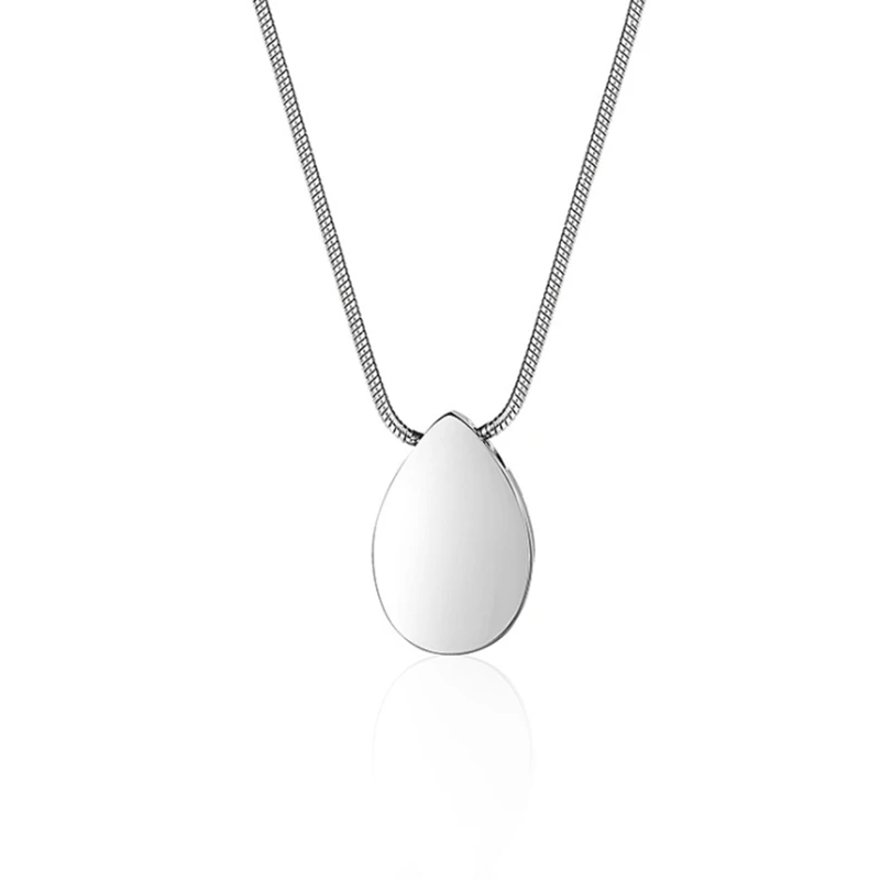 

Personalized Teardrop Shape of Waterdrop Cremation Urn Necklace with Fill Kit for Ashes Cremation Jewelry