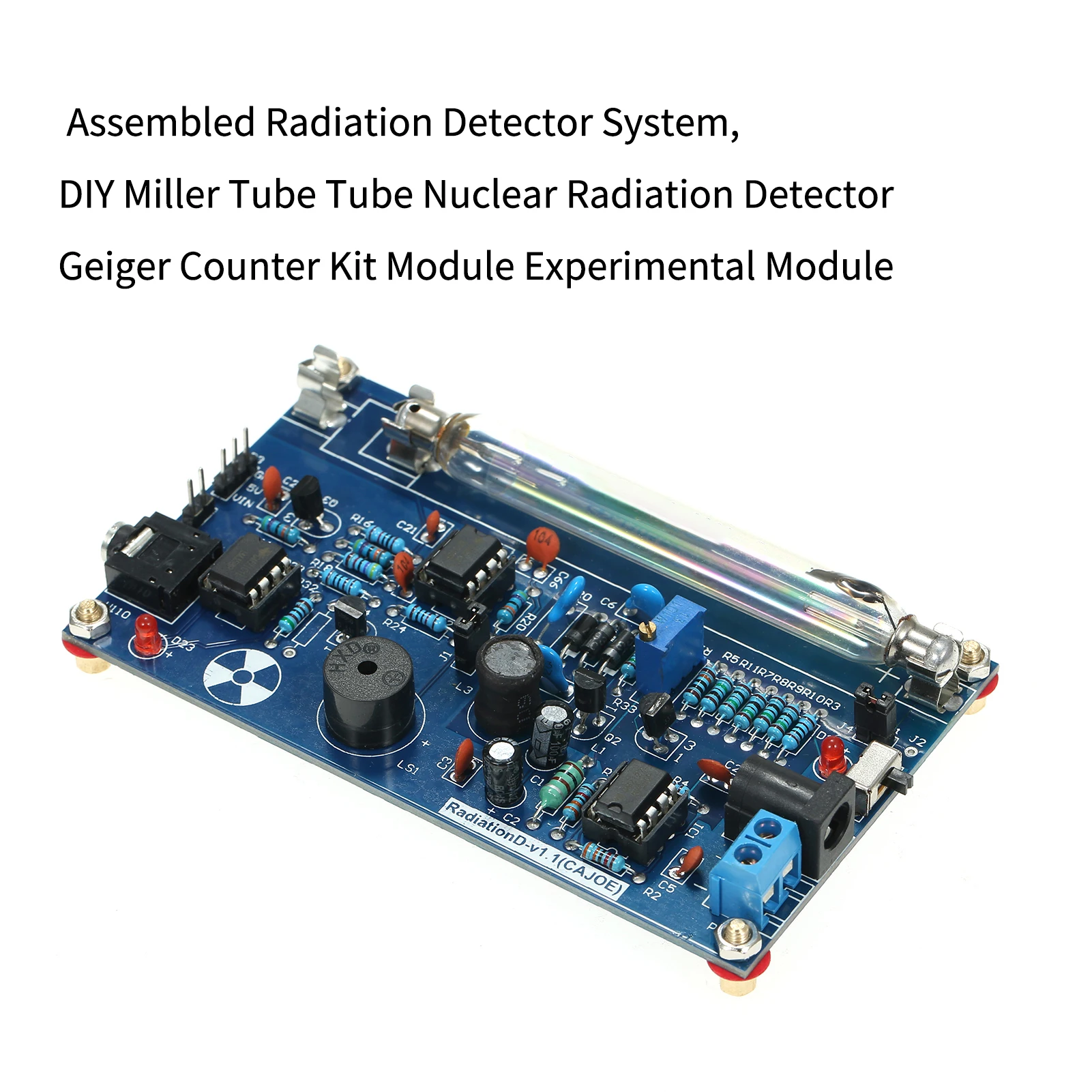 Assembled Radiation Detector System DIY Miller Tube Tube Nuclear Radiation Detector Geiger Counter Kit Experimental Module radiation detector,geiger counter