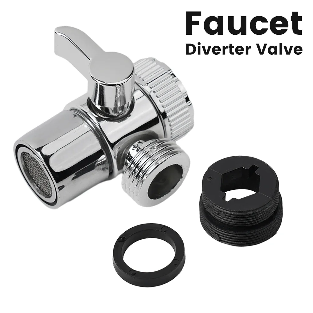 

Brand New High Quality Home Improvement Faucet Diverter Sink Splitter Faucet Adapter Silver Three-way 1pc Chrome