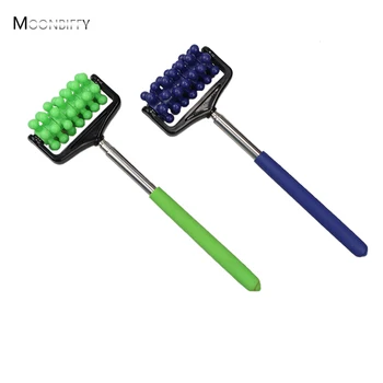 Adjustable Retractable Massage Roller Back Scraper Relaxation Tool Pain Decompression Health Care Body Neck Hand-held Massager 1