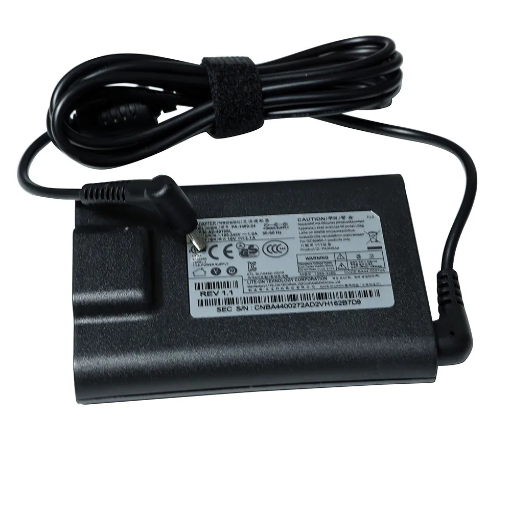PA-1400-24 AC 어댑터 노트북 충전기, 삼성 시리즈 3 5 7 9 AD-4019SL NP500P4C NP520U4C 전원 공급 장치, 19V 2.1A, 신제품
