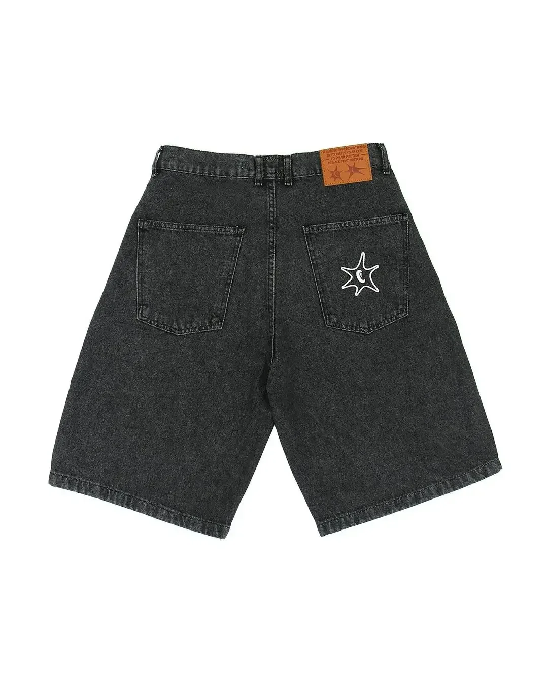 Denim Gym Shorts Hip Hop Embroidery Streetwear