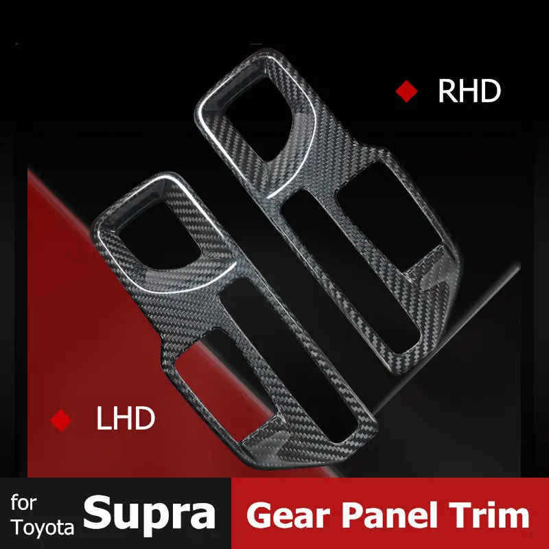 

For Toyota GR Supra MK5 A90 A91 2019-2022 Center Control Gear Panel Trim Stickers Carbon Fiber LHD RHD Car Accessories