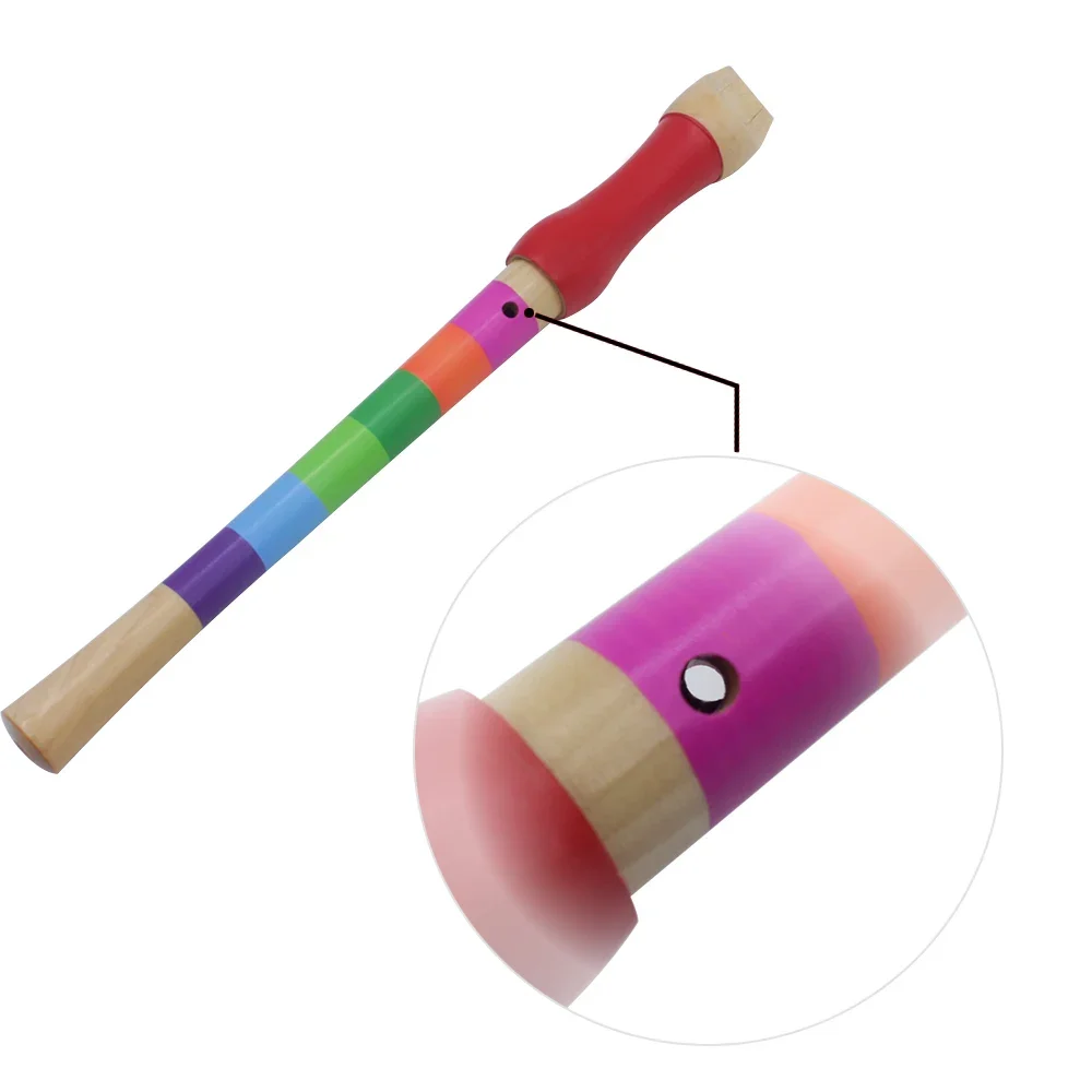 Harp Flute Wooden Eight Hole Treble Orff Flute For Children Gifts