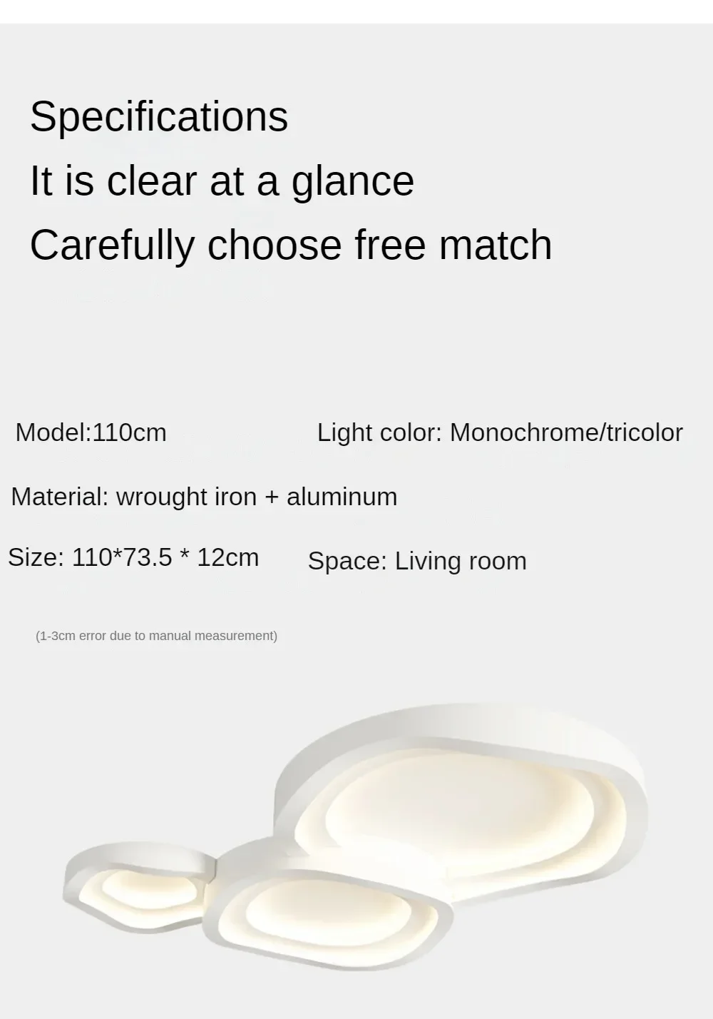 Minimalist White LED Ceiling Lamps S023cd08f2c9345b1a5e144799ea94b862