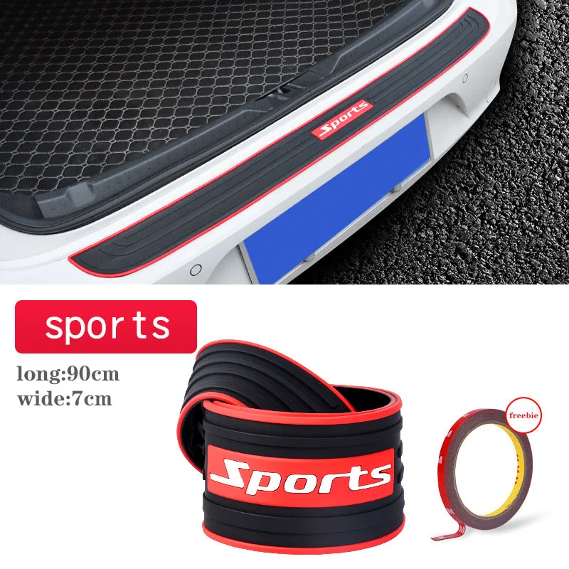 Universal Car Trunk Door Sill Protector and Rear Bumper Guard Trim
