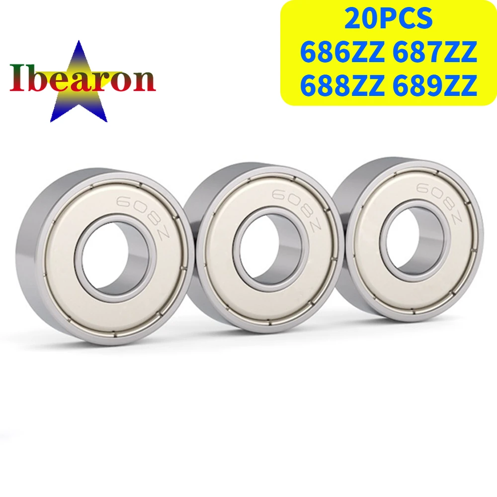 

20PCS 686ZZ 687ZZ 688ZZ 689ZZ Miniature Deep Groove Ball Bearings High Quality Metal Shielded Bearing Steel