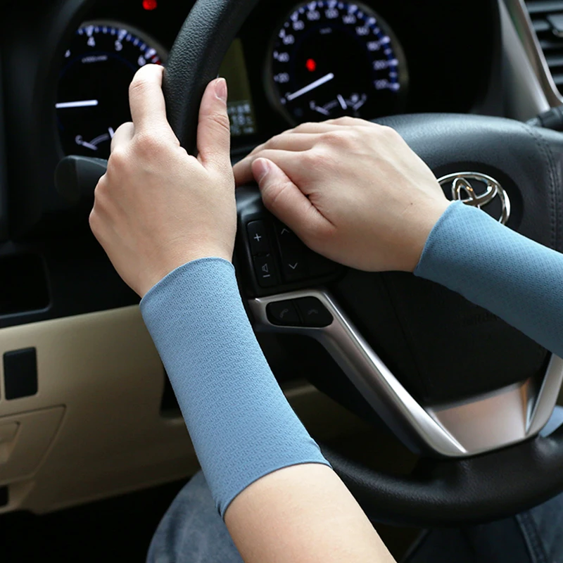 Ice silk sports fitness wrist brace men's thin wrist guard elastic short women's scar tattoo cuff fake sleeve play basketball