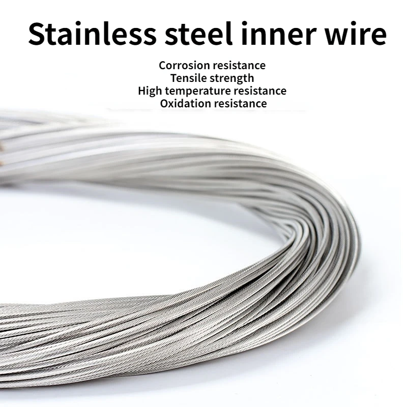 Set of 5/10 Bicycle Brake and Shifter Cables - 2M Inner Wire for Speed and Gear Management