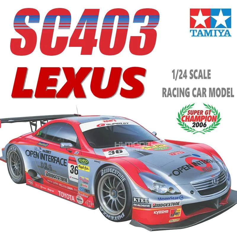 Tamiya 24293 Assembly Car Model Kit 1/24 Scale Lexus Sc403 Racing Car