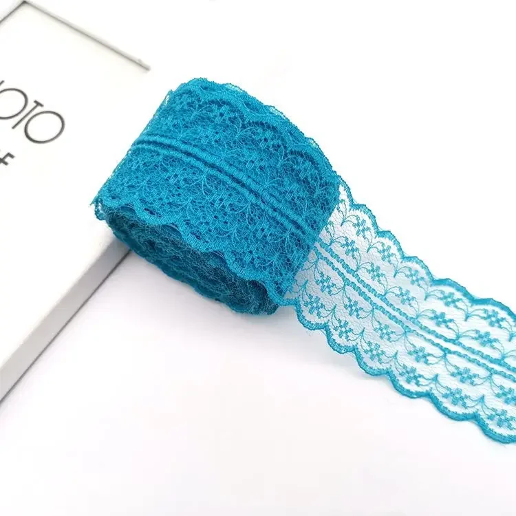 Elegant Metallic Lace Ribbon – 10m Embroidered Trim for Sewing, Crafting, & Decorative Projects
