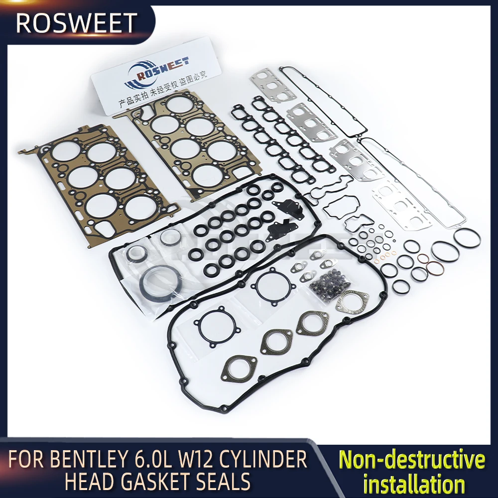 Rosweet Per Bentley 6.0L W12 Guarnizioni Guarnizioni Testata Motore 07 C103483C Per Bentley Flying Spur/ Continental Gt Gtc