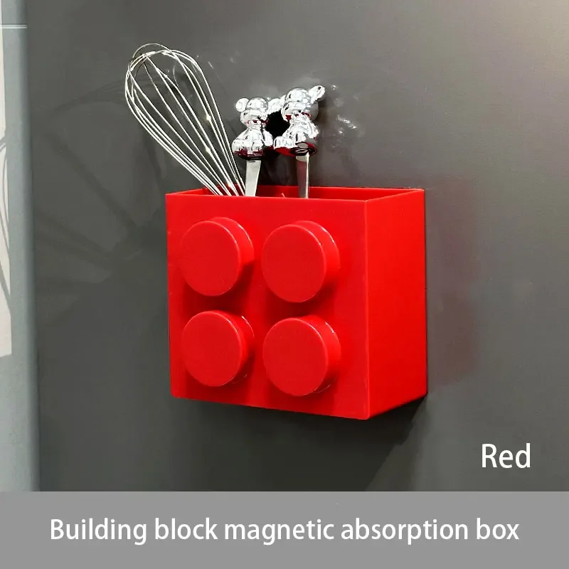Magnetic wall-mounted narrow-edge kitchen straw, cling film storage box, refrigerator thumbnail 1