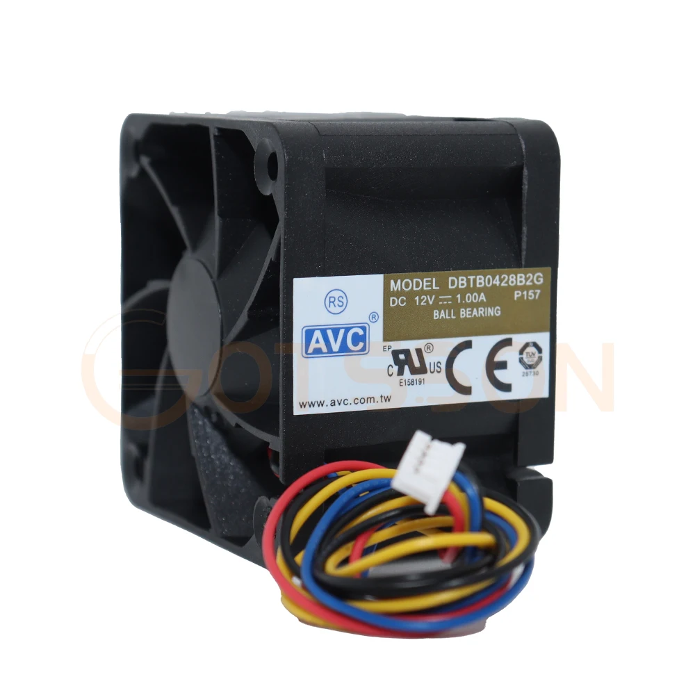 Fãs de Alta Velocidade do Servidor Rolamento de Esferas Duplo 4-wire 4-wire 4pin Pwm Avc 4028 12v 1a Dbtb0428b2g 40x40x28 mm - Imagem 2