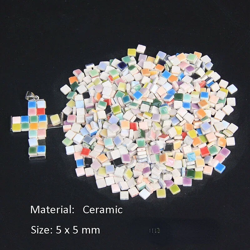 Micro Ceramic Mosaic Tile - 5mm, 3.5mm Thick, Perfect for DIY Crafts and Hobbies