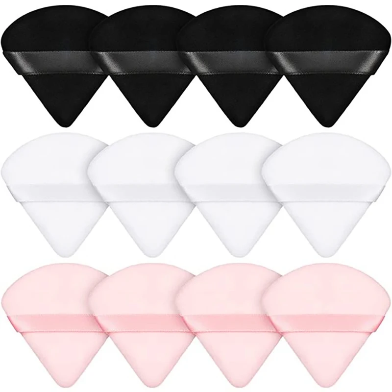2/12Pcs Triangle Velvet Powder Puff  Make Up Sponges for Face Eyes Contouring Shadow Seal Cosmetic Foundation Makeup Tool 6