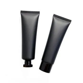 Contenitore cosmetico vuoto all'ingrosso da 50 ml Bottiglia da spremere in plastica nera opaca da 50 g Crema per le mani Lozione Imballaggio Tubi morbidi 1