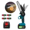 Gisam 6 Inch Electric Chainsaw Cordless Rechargeable Woodworking Garden Mini Pruning Chain Saw Power Tool for Makita 18V Battery 6