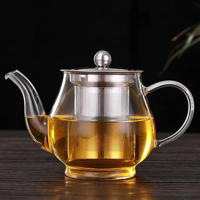 Glass Teapot With Filter (retractable)