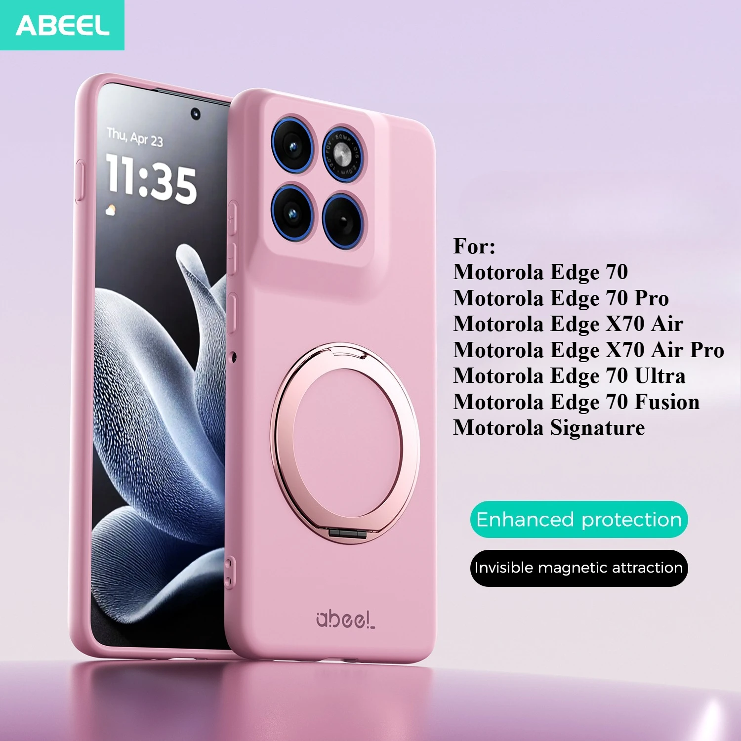 Premium Silicone Magnetic Stand Case - Skin-Feel Liquid Silicone Cover