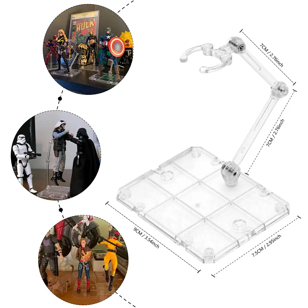 Action Figure Stand Assembly Action Figure Display Holder Base Doll Model Support Stand for Action Figures or Effects Model Toy