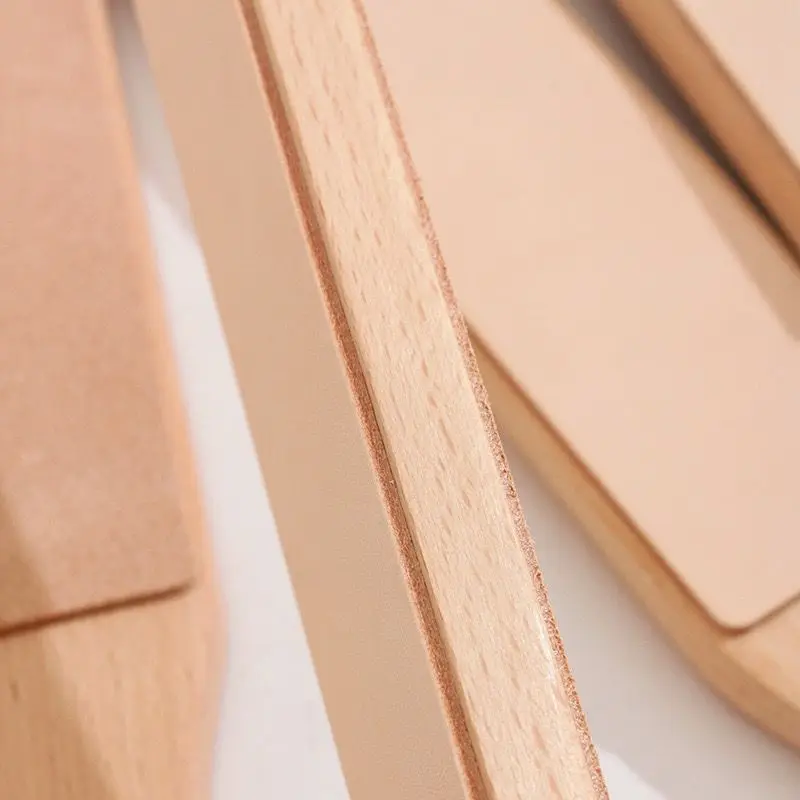 Wooden Handle Leather Sharpening Strop Handmade Razor Polishing Board For Razor Knives Double Sided Home Sharpening Tool